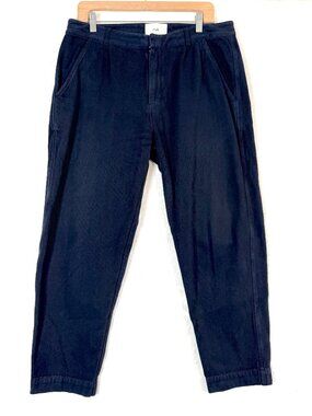 FOLK CLOTHING Cotton Twill Minimalist Tapered Straight Trousers Pants Mens 3 32